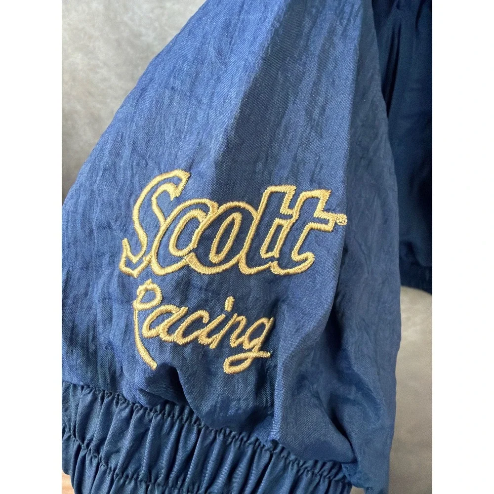 VTG 90s Kleenex Racing Jacket Mens XL Blue Vintage NASCAR Scott Racing 33‎ usa